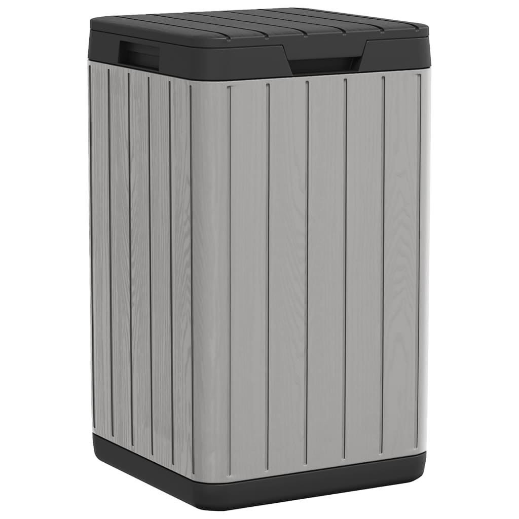 Vidaxl Gartenabfallbehälter 38x38x65 cm Polypropengrau