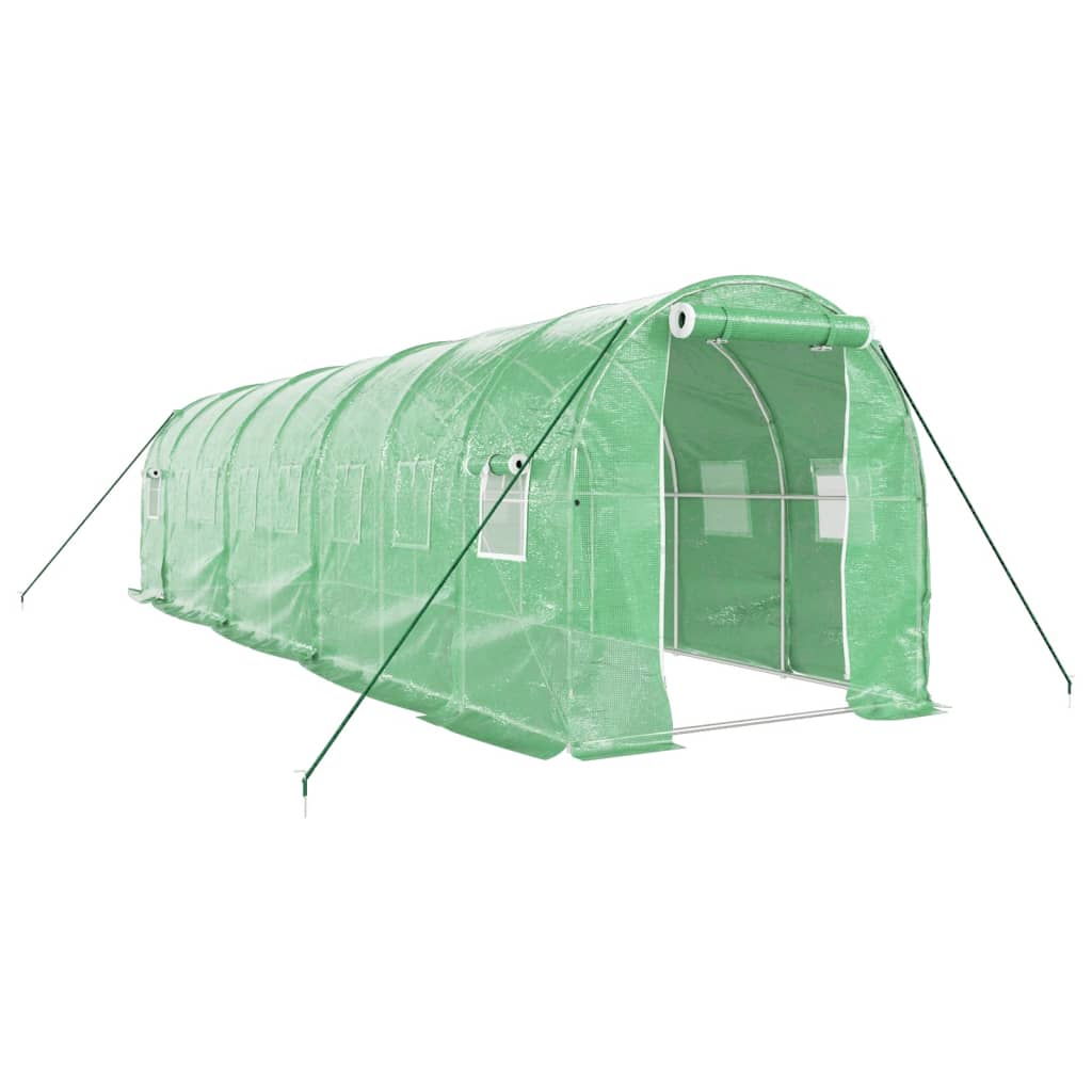 Vidaxl Tuinkas mit Stahlrahmen 16 m² 8x2x2 m Grün