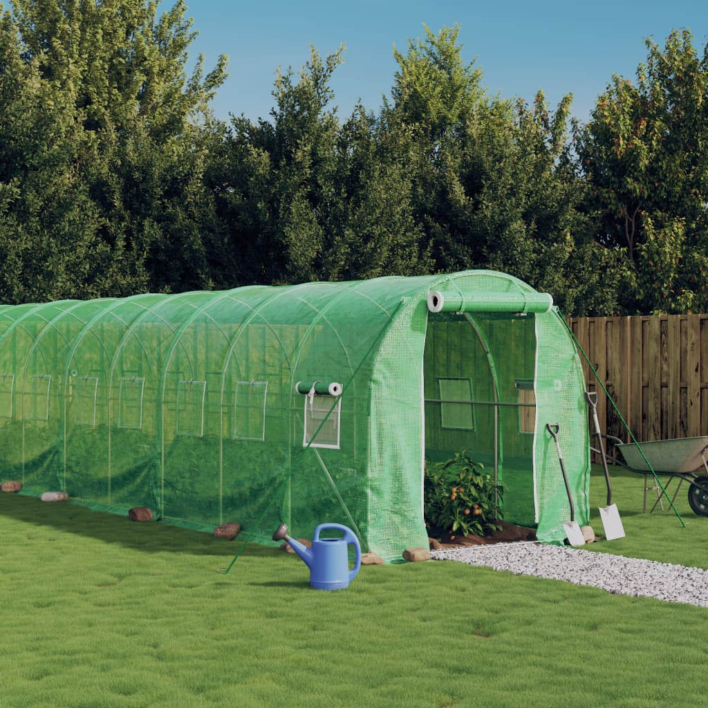 Vidaxl Tuinkas mit Stahlrahmen 16 m² 8x2x2 m Grün