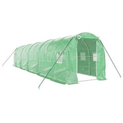 Vidaxl Tuinkas mit Stahlrahmen 20 m² 10 x 2 x 2 grün - afbeelding 2