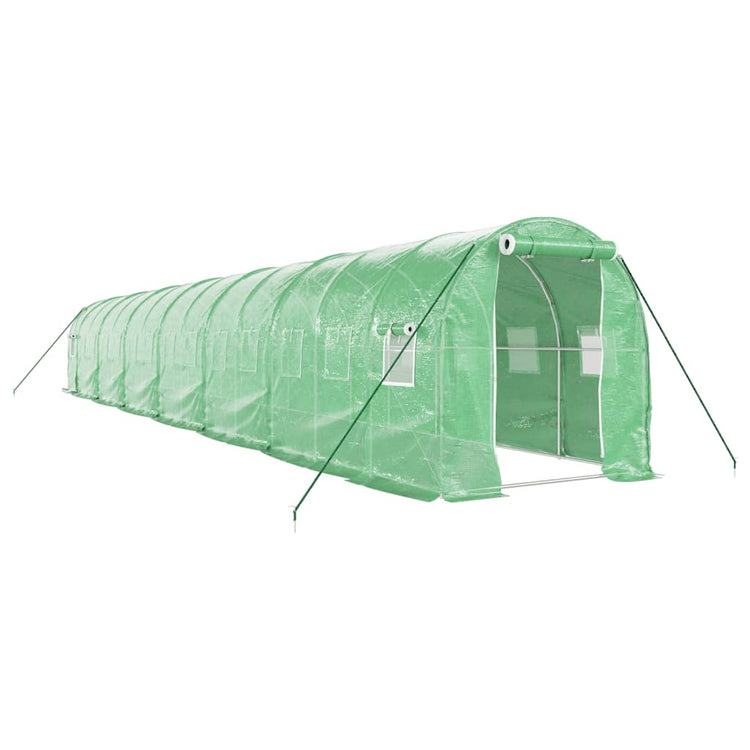 Vidaxl Tuinkas mit Stahlrahmen 28 m² 14x2x2 m grün