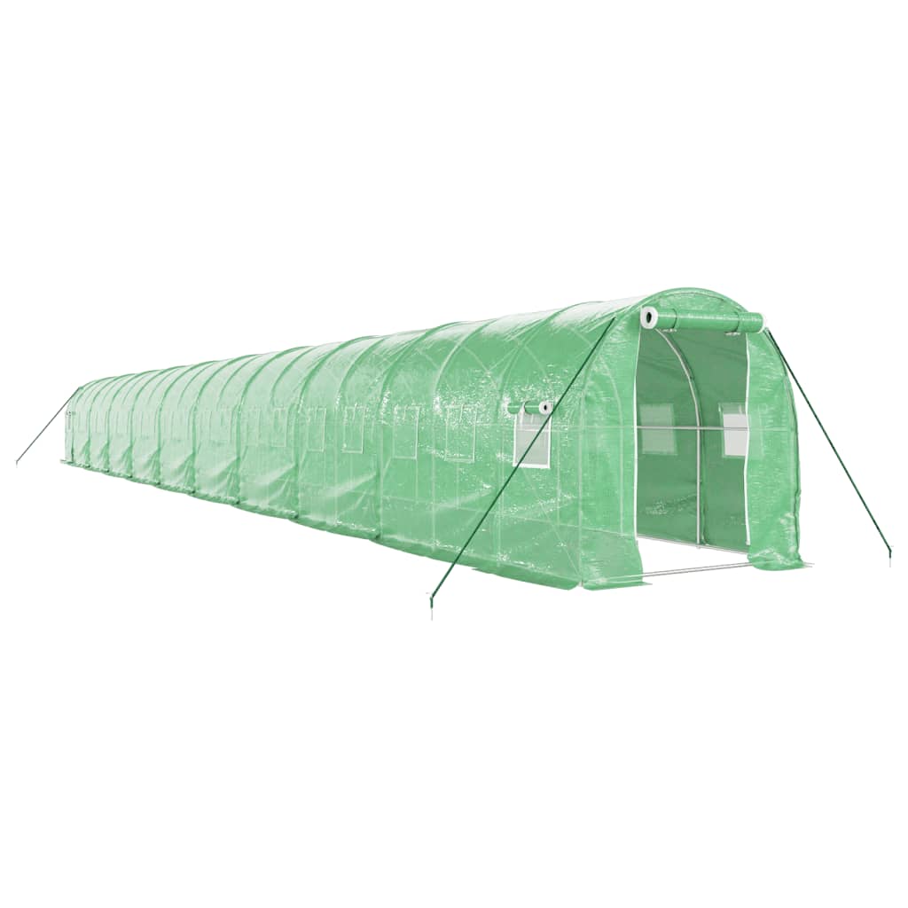 Vidaxl Tuinkas mit Stahlrahmen 40 m² 20x2x2 m Grün