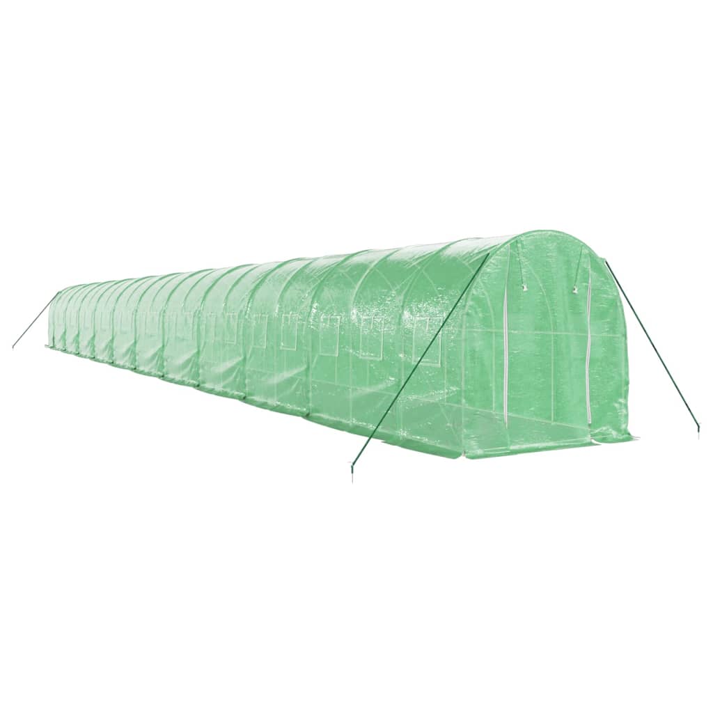 Vidaxl Tuinkas mit Stahlrahmen 44 m² 22x2x2 m Grün