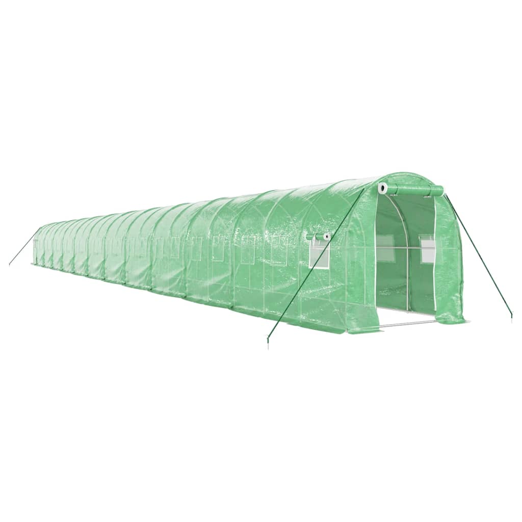 Vidaxl Tuinkas mit Stahlrahmen 48 m² 24x2x2 m Grün