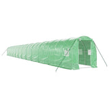 Vidaxl Tuinkas mit Stahlrahmen 48 m² 24x2x2 m Grün - afbeelding 2