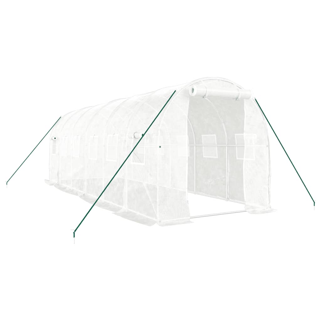Vidaxl Tuinkas mit Stahlrahmen 12 m² 6x2x2 m Weiß