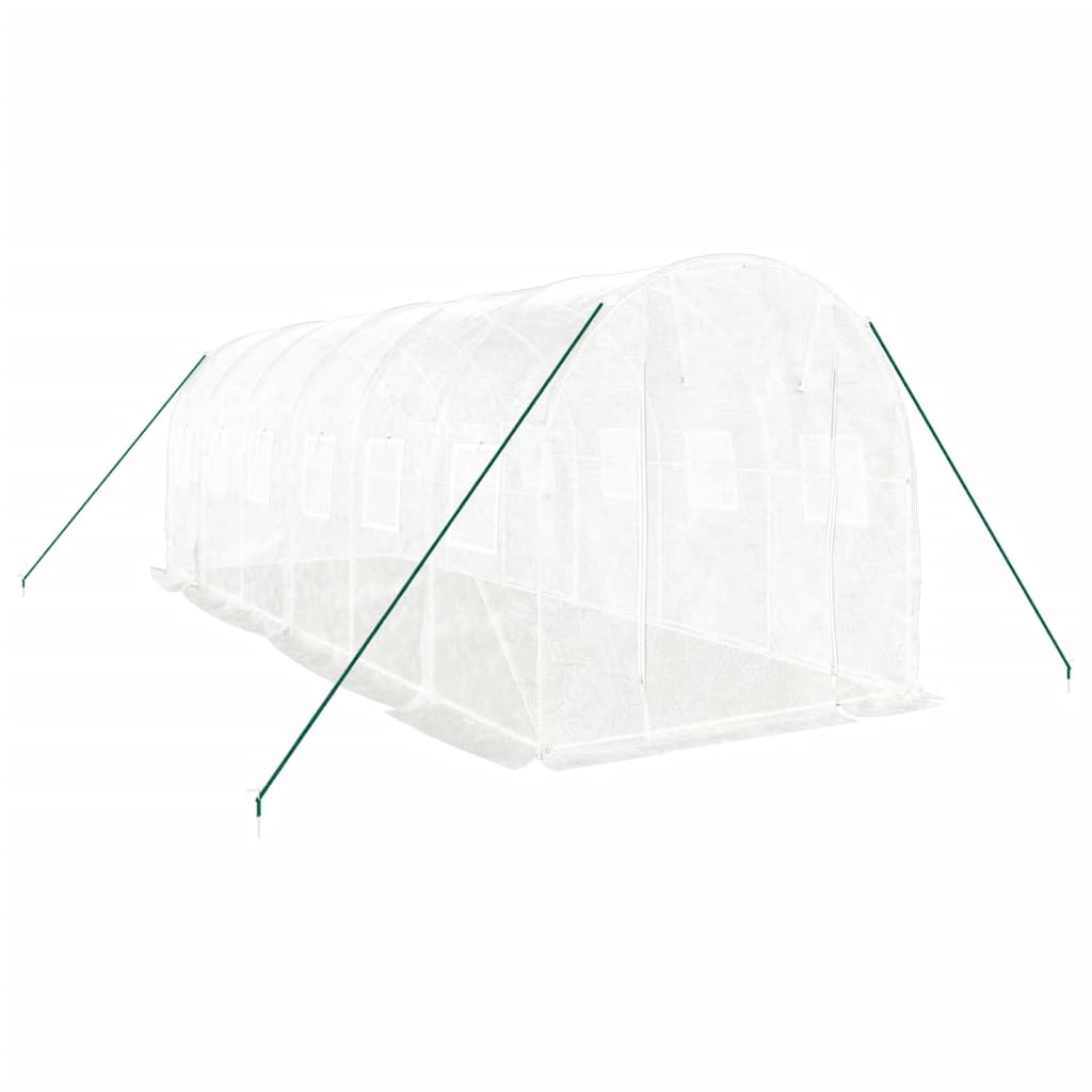 Vidaxl Tuinkas mit Stahlrahmen 12 m² 6x2x2 m Weiß