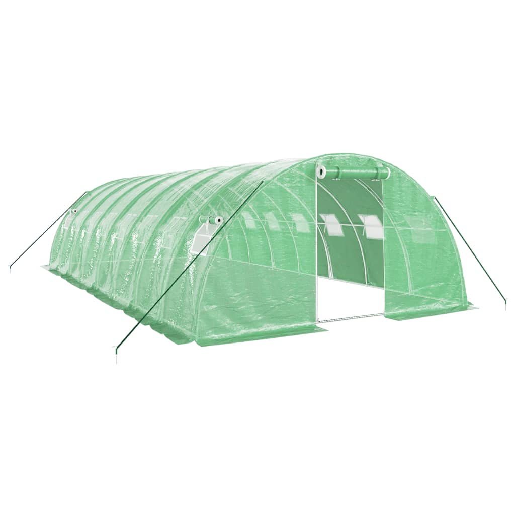Vidaxl Tuinkas mit Stahlrahmen 32 m² 8x4x2 m Grün