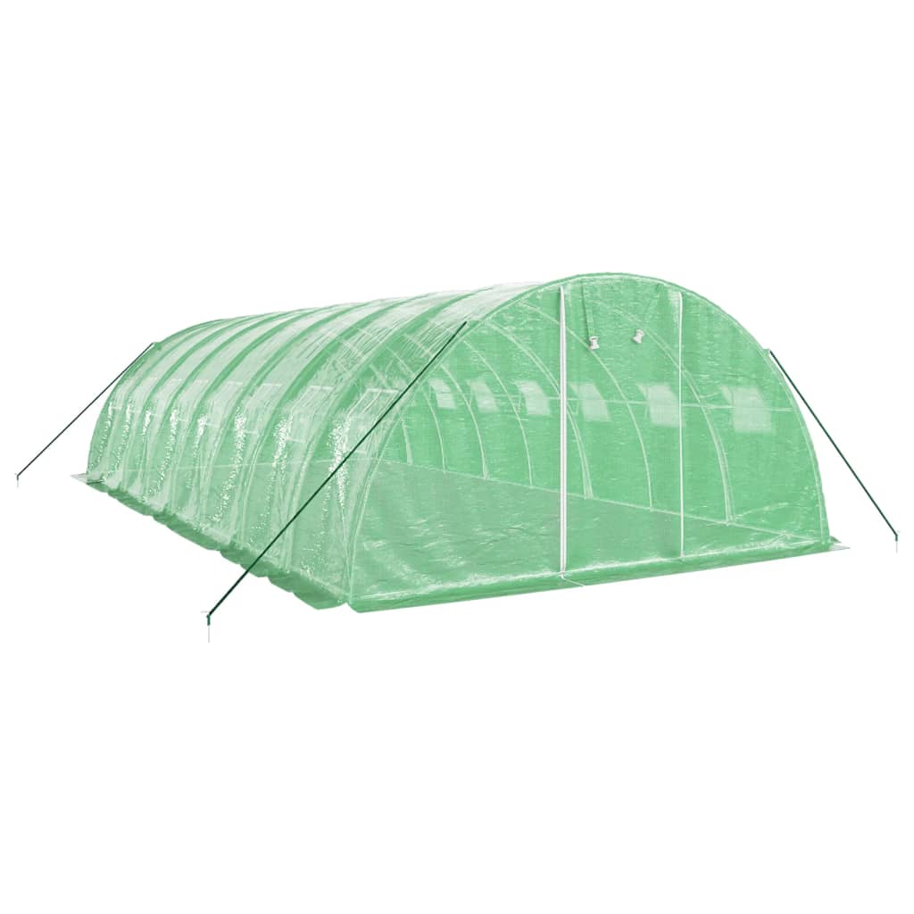 Vidaxl Tuinkas mit Stahlrahmen 32 m² 8x4x2 m Grün