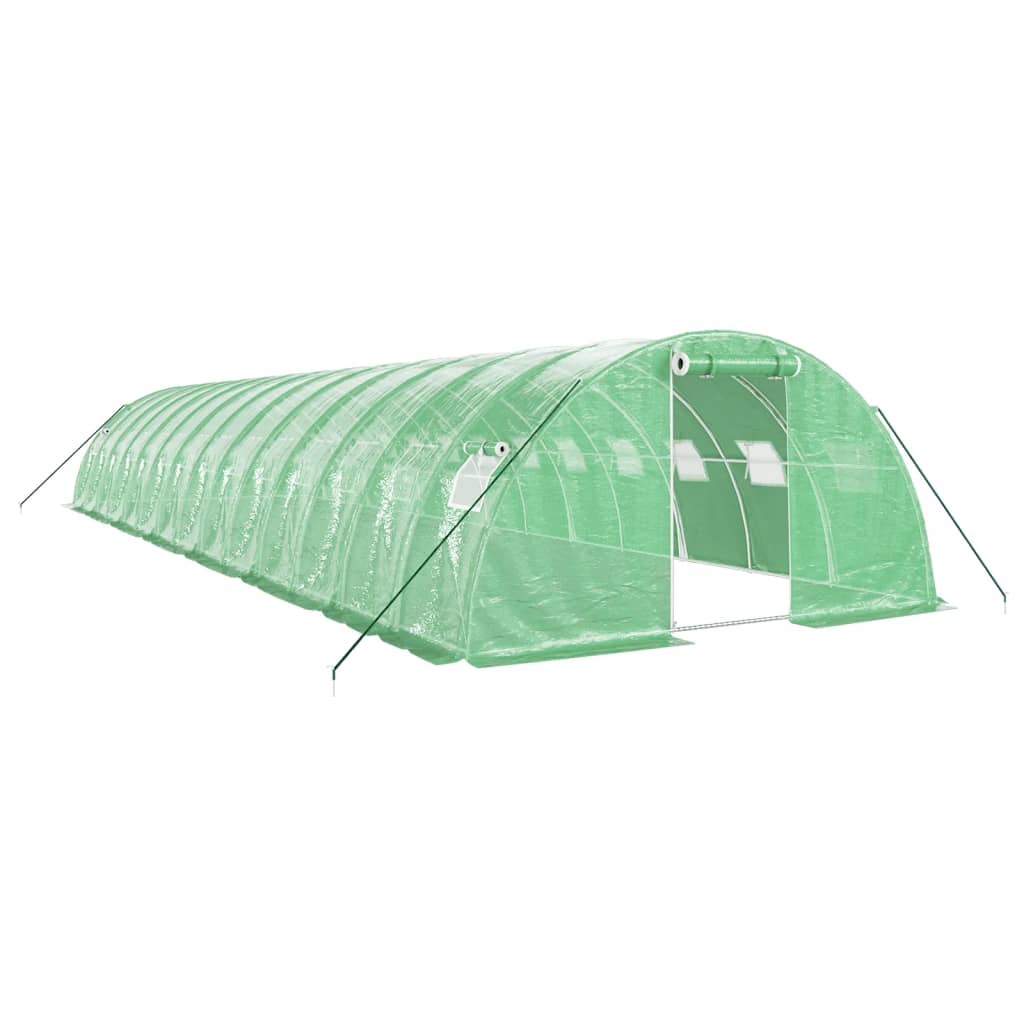Vidaxl Tuinkas mit Stahlrahmen 56 m² 14x4x2 m Grün