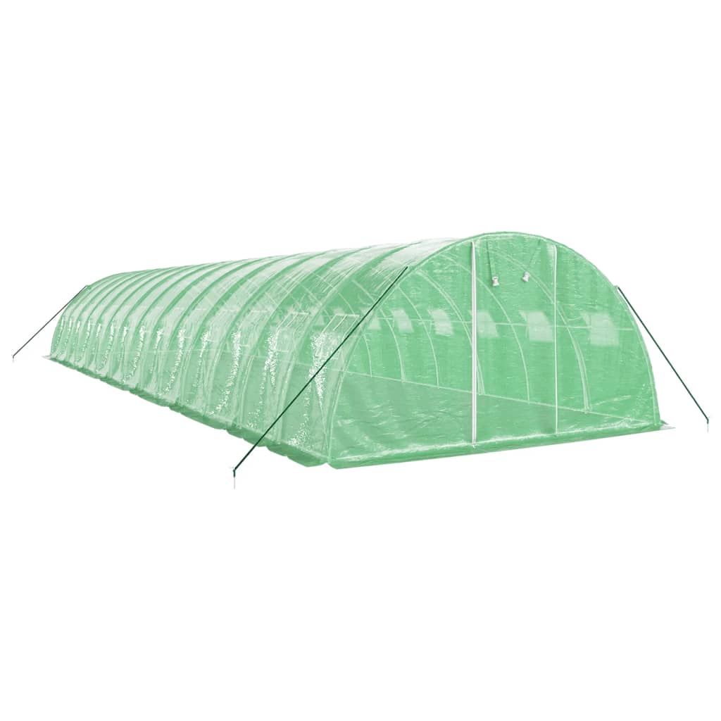 Vidaxl Tuinkas mit Stahlrahmen 56 m² 14x4x2 m Grün