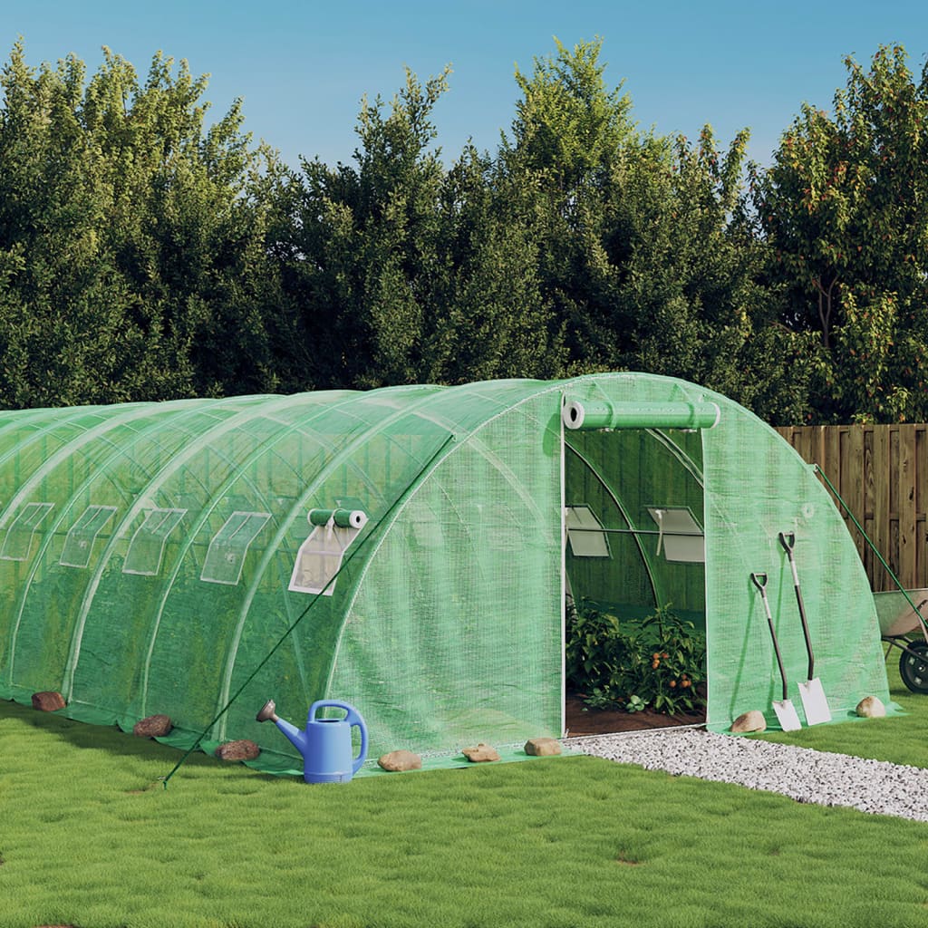 Vidaxl Tuinkas mit Stahlrahmen 72 m² 18x4x2 m Grün