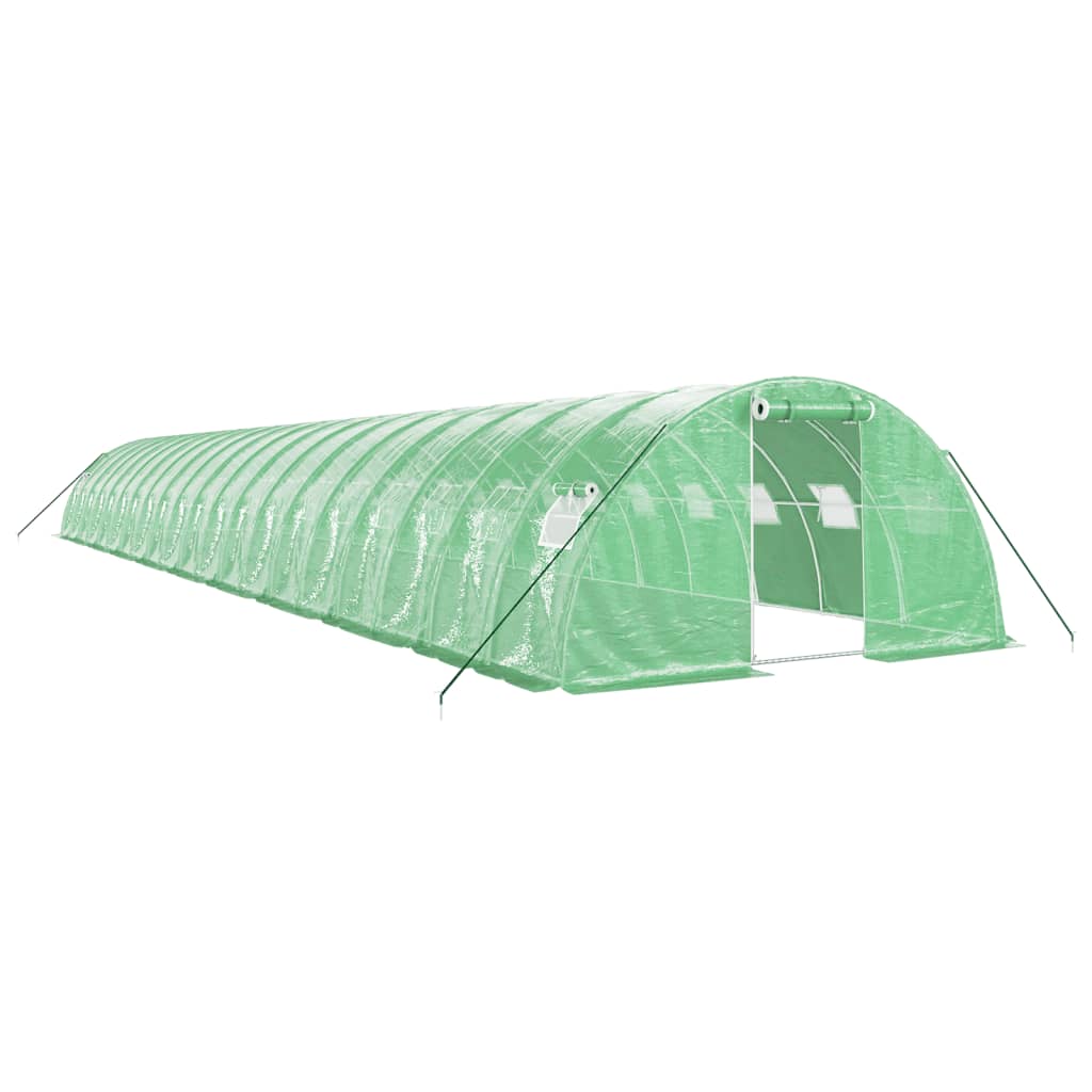 Vidaxl Tuinkas mit Stahlrahmen 80 m² 20x4x2 m Grün
