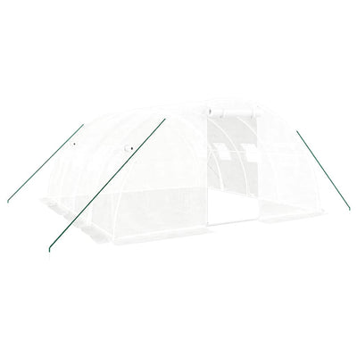 Vidaxl Tuinkas mit Stahlrahmen 16 m² 4x4x2 m weiß