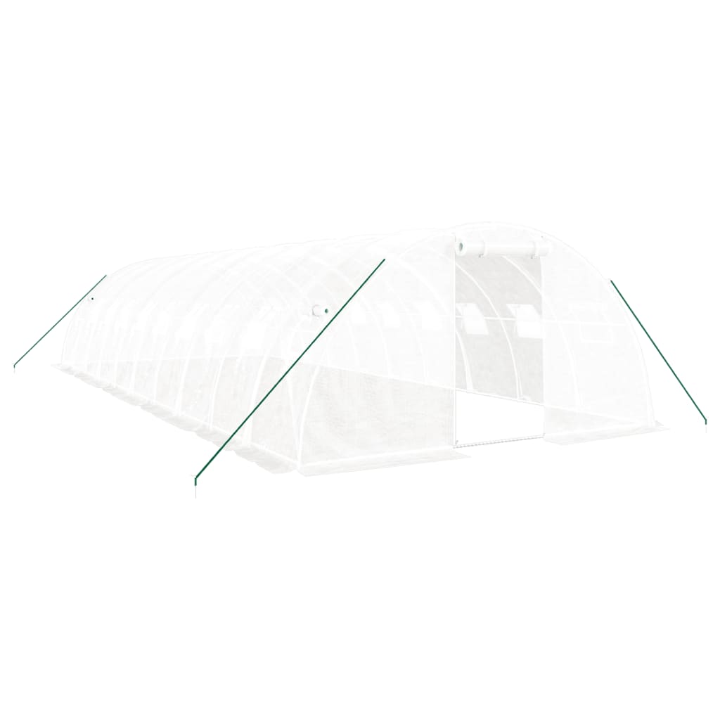 Vidaxl Tuinkas mit Stahlrahmen 40 m² 10 x 4 x 2 weiß