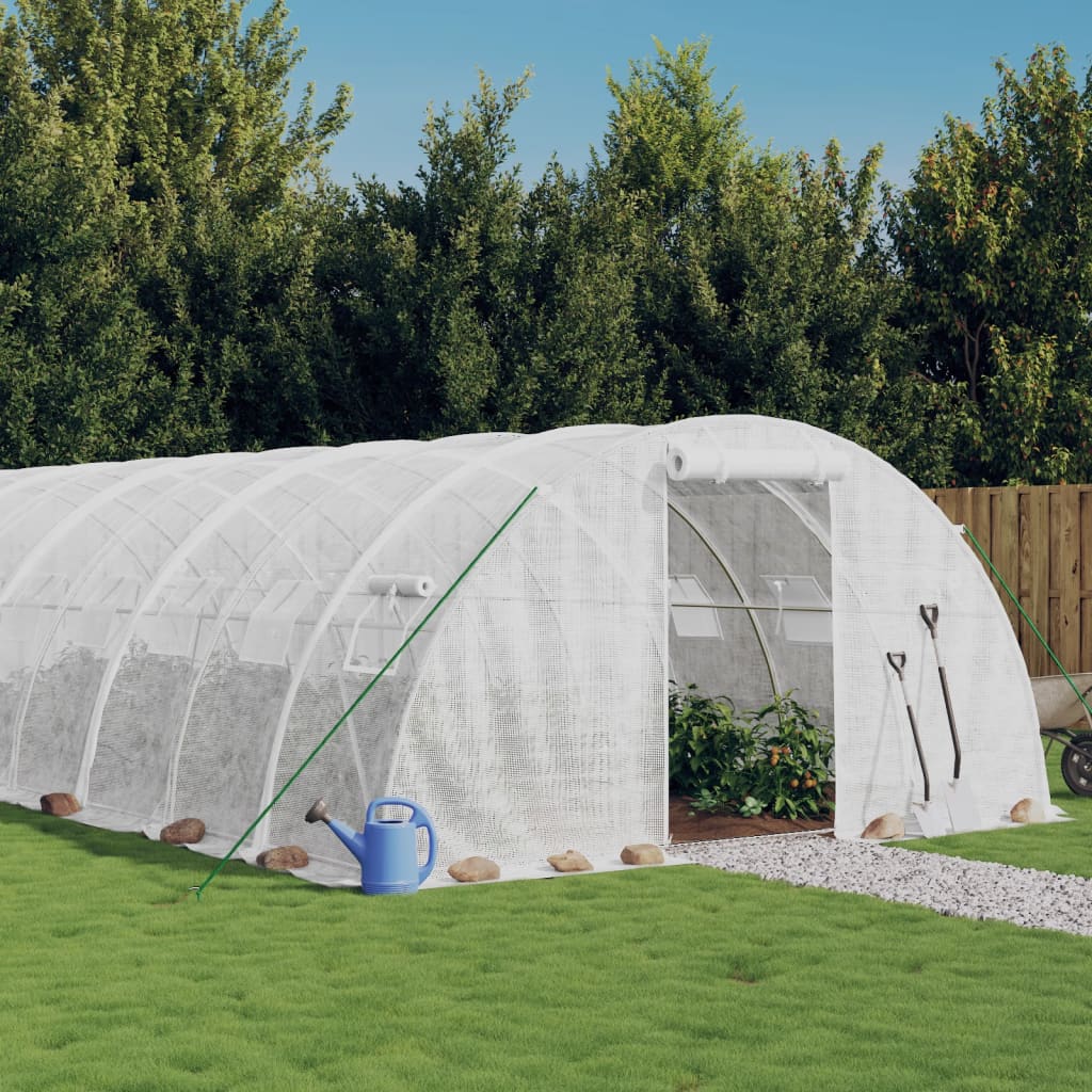 Vidaxl Tuinkas mit Stahlrahmen 40 m² 10 x 4 x 2 weiß