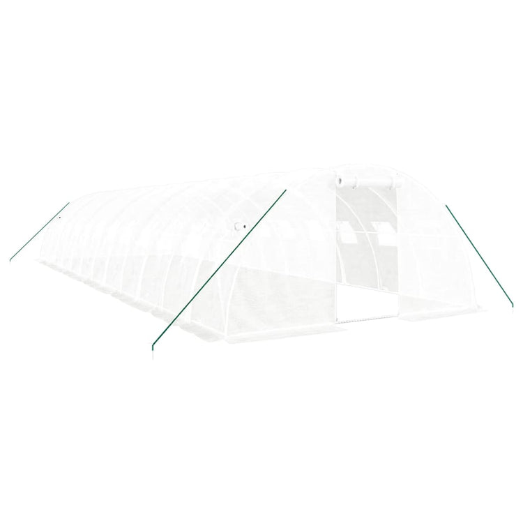 Vidaxl Tuinkas mit Stahlrahmen 48 m² 12 x 4x2 m weiß