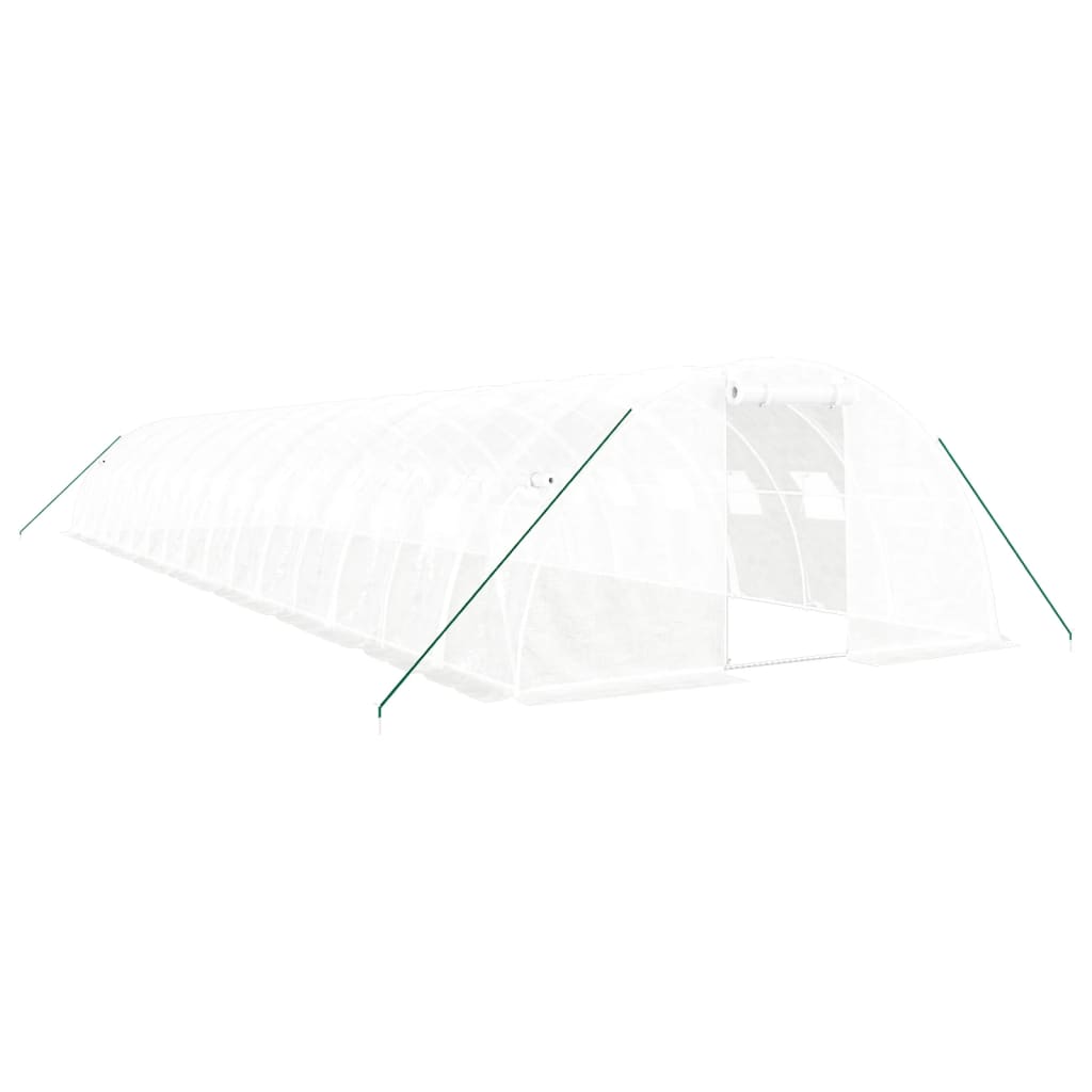 Vidaxl Tuinkas mit Stahlrahmen 64 m² 16x4x2 m Weiß