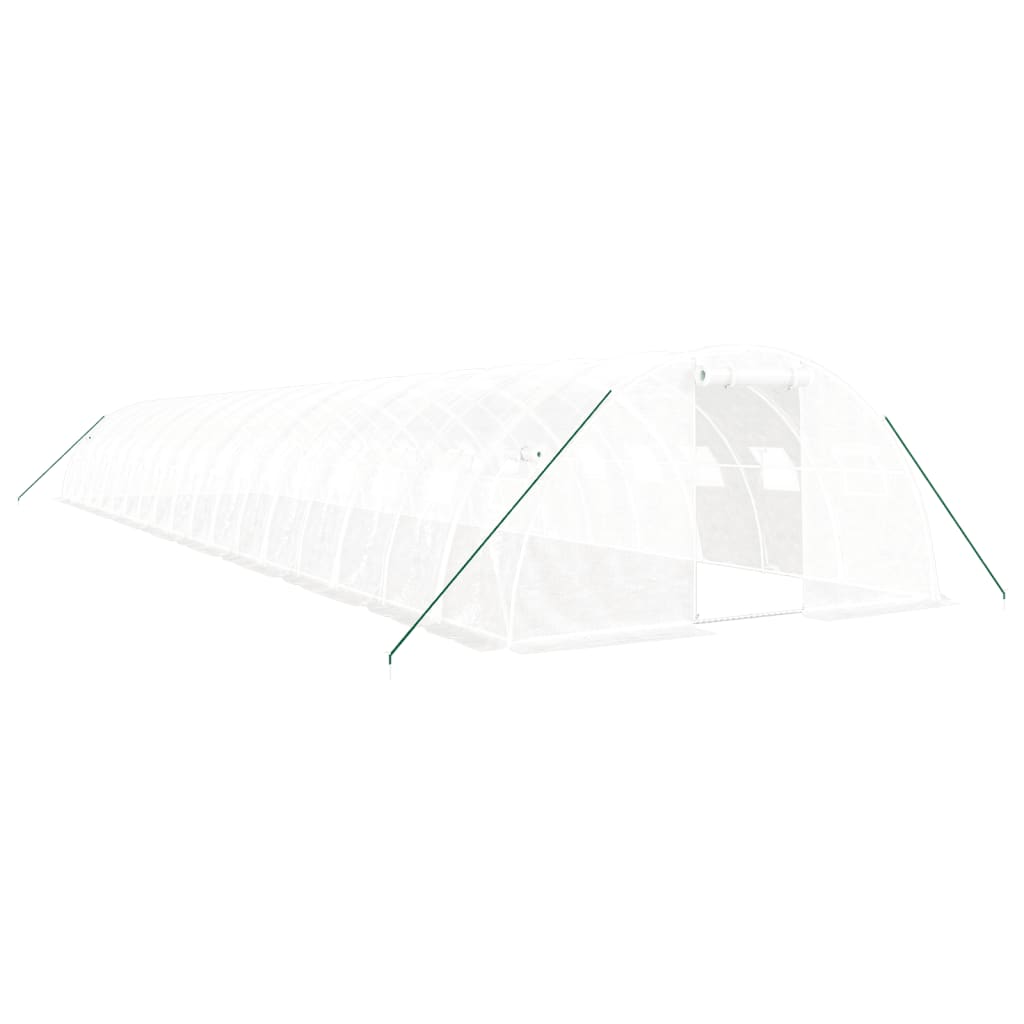 Vidaxl Tuinkas mit Stahlrahmen 72 m² 18x4x2 m weiß