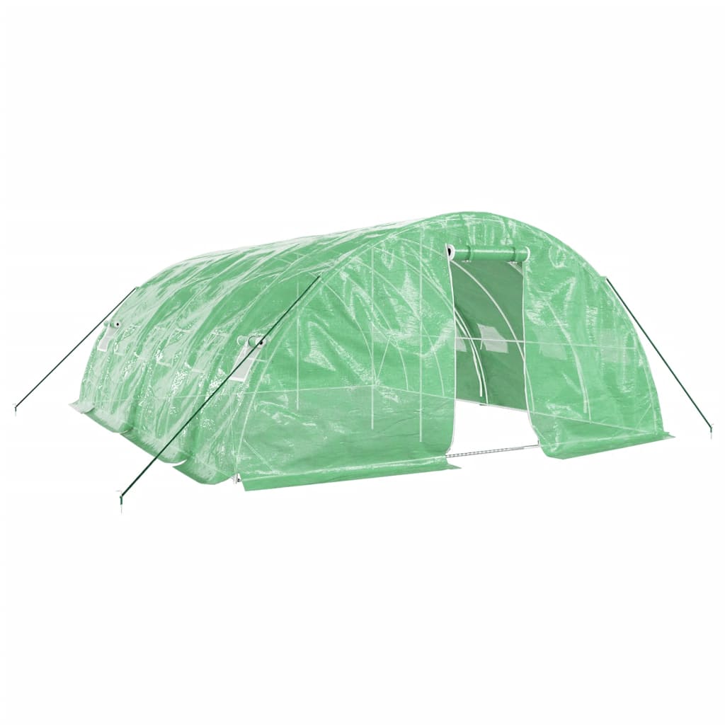 Vidaxl Tuinkas mit Stahlrahmen 30 m² 6x5x2,3 m Grün
