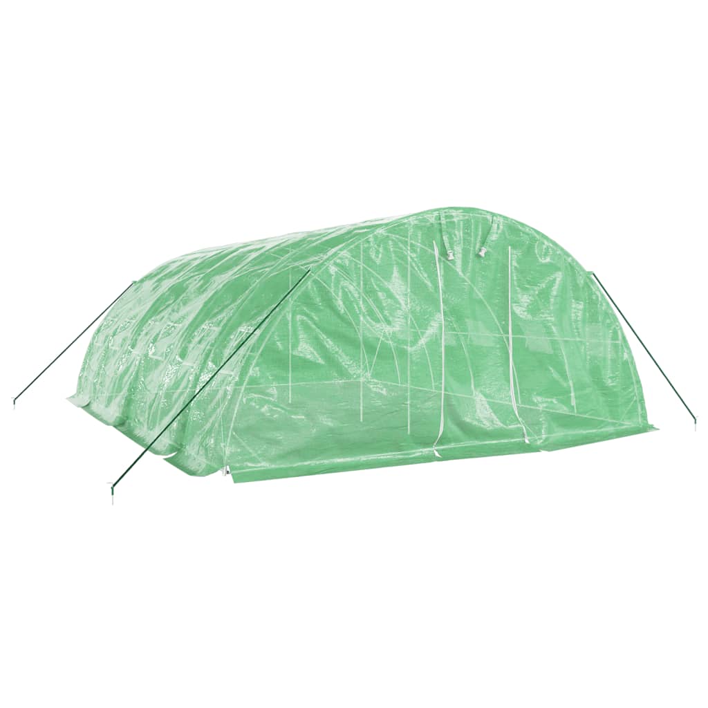 Vidaxl Tuinkas mit Stahlrahmen 30 m² 6x5x2,3 m Grün