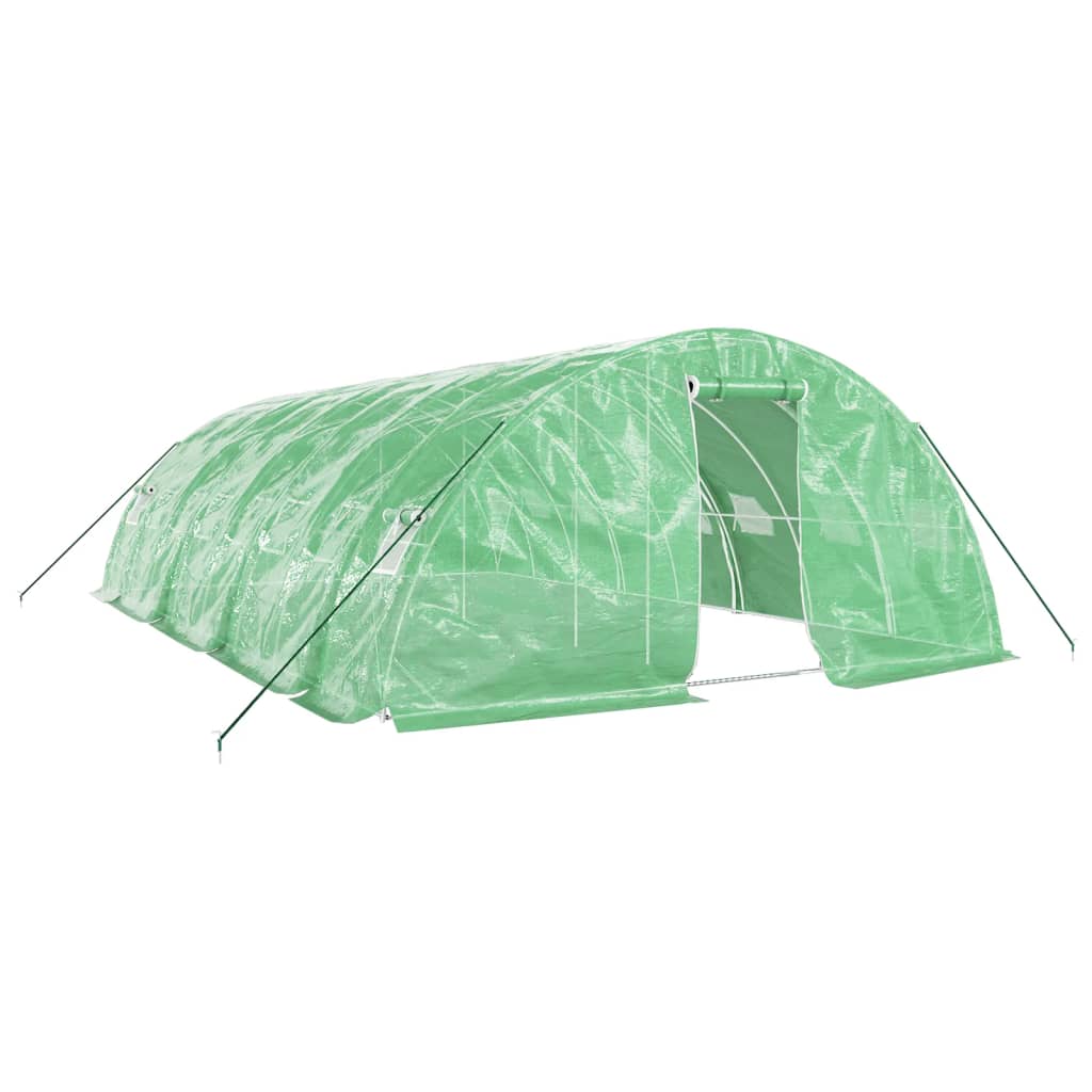 Vidaxl Tuinkas mit Stahlrahmen 40 m² 8x5x2,3 m Grün