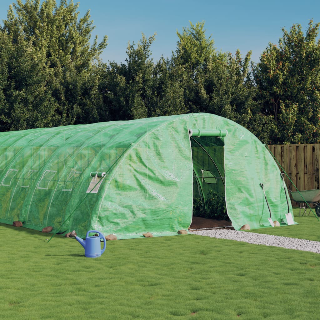 Vidaxl Tuinkas mit Stahlrahmen 40 m² 8x5x2,3 m Grün