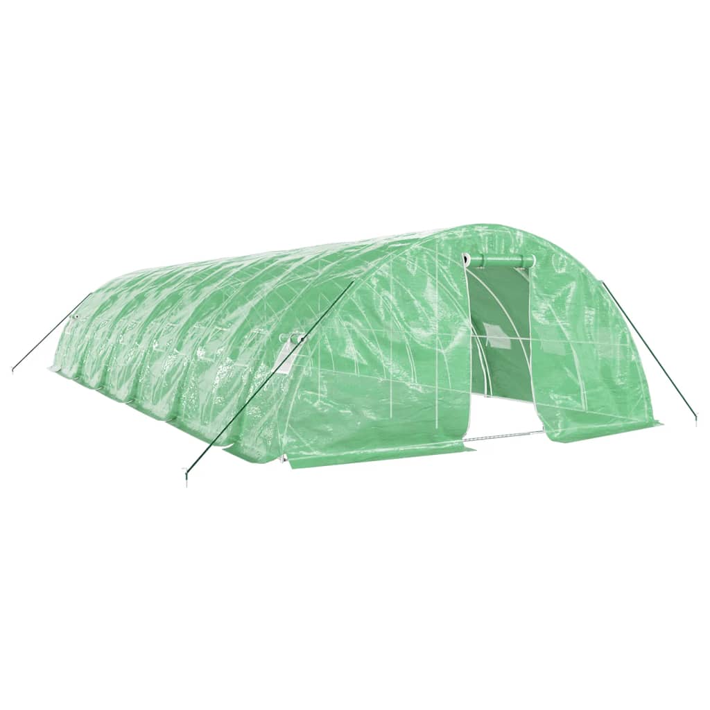 Vidaxl Tuinkas mit Stahlrahmen 60 m² 12 x 5 x 2,3 m Grün