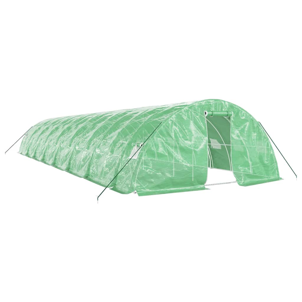 Vidaxl Tuinkas mit Stahlrahmen 80 m² 16x5x2,3 m Grün