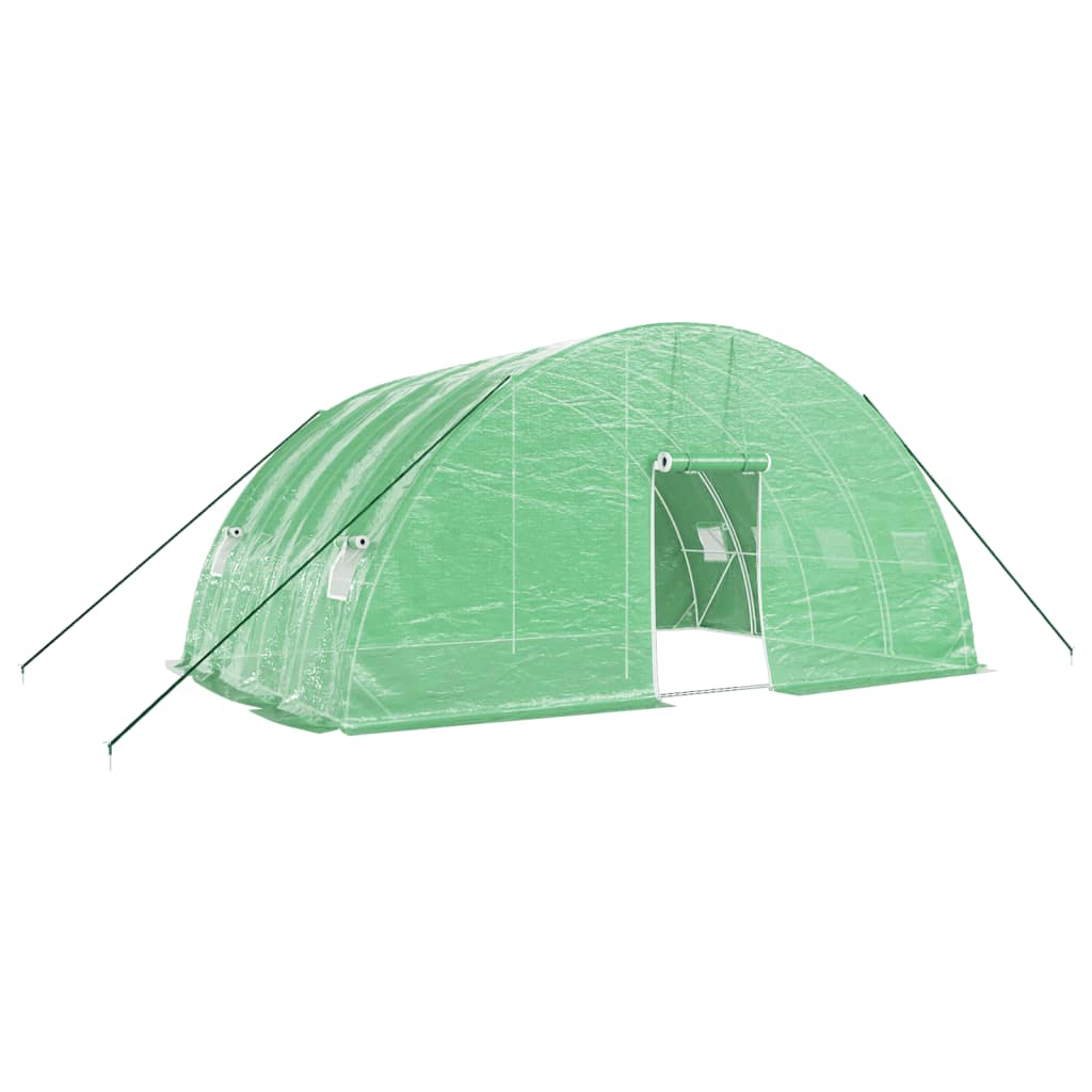 Vidaxl Tuinkas mit Stahlrahmen 24 m² 6x4x2,85 m Grün