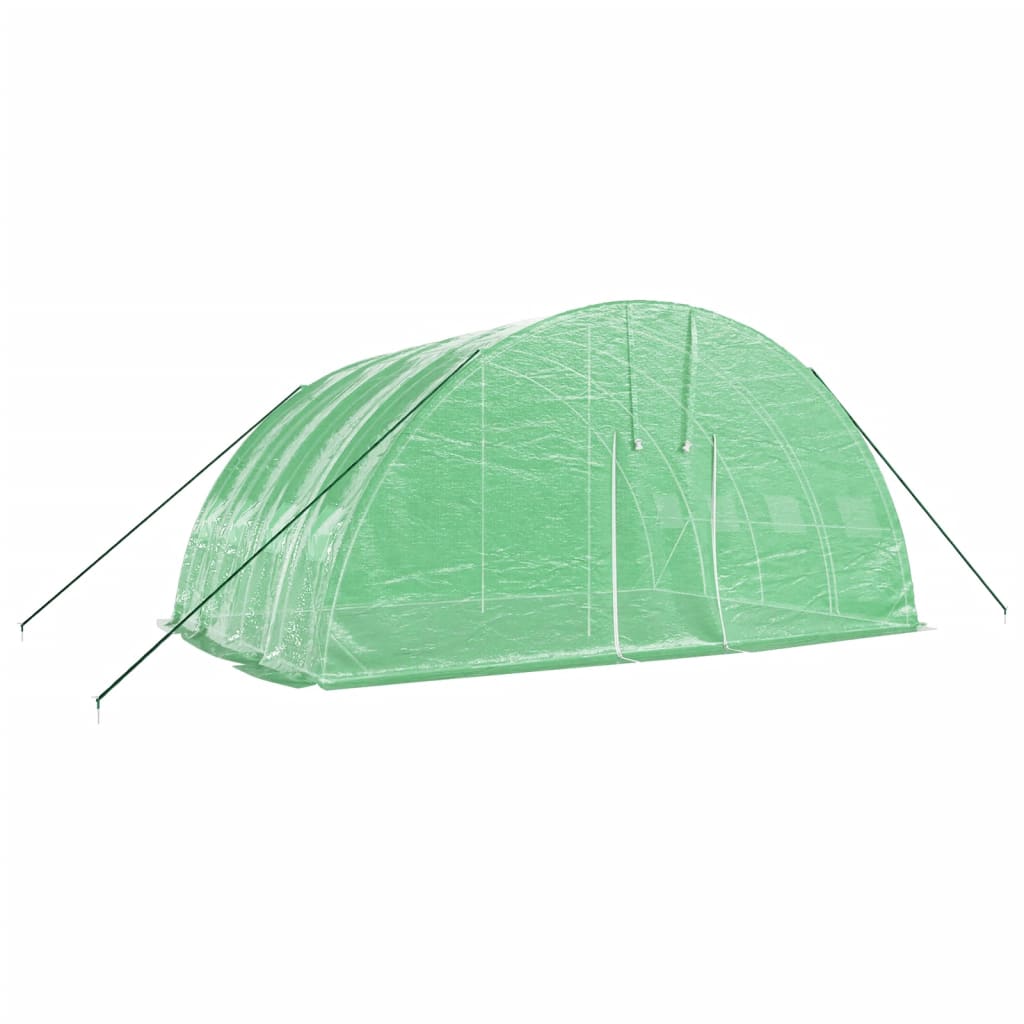 Vidaxl Tuinkas mit Stahlrahmen 24 m² 6x4x2,85 m Grün