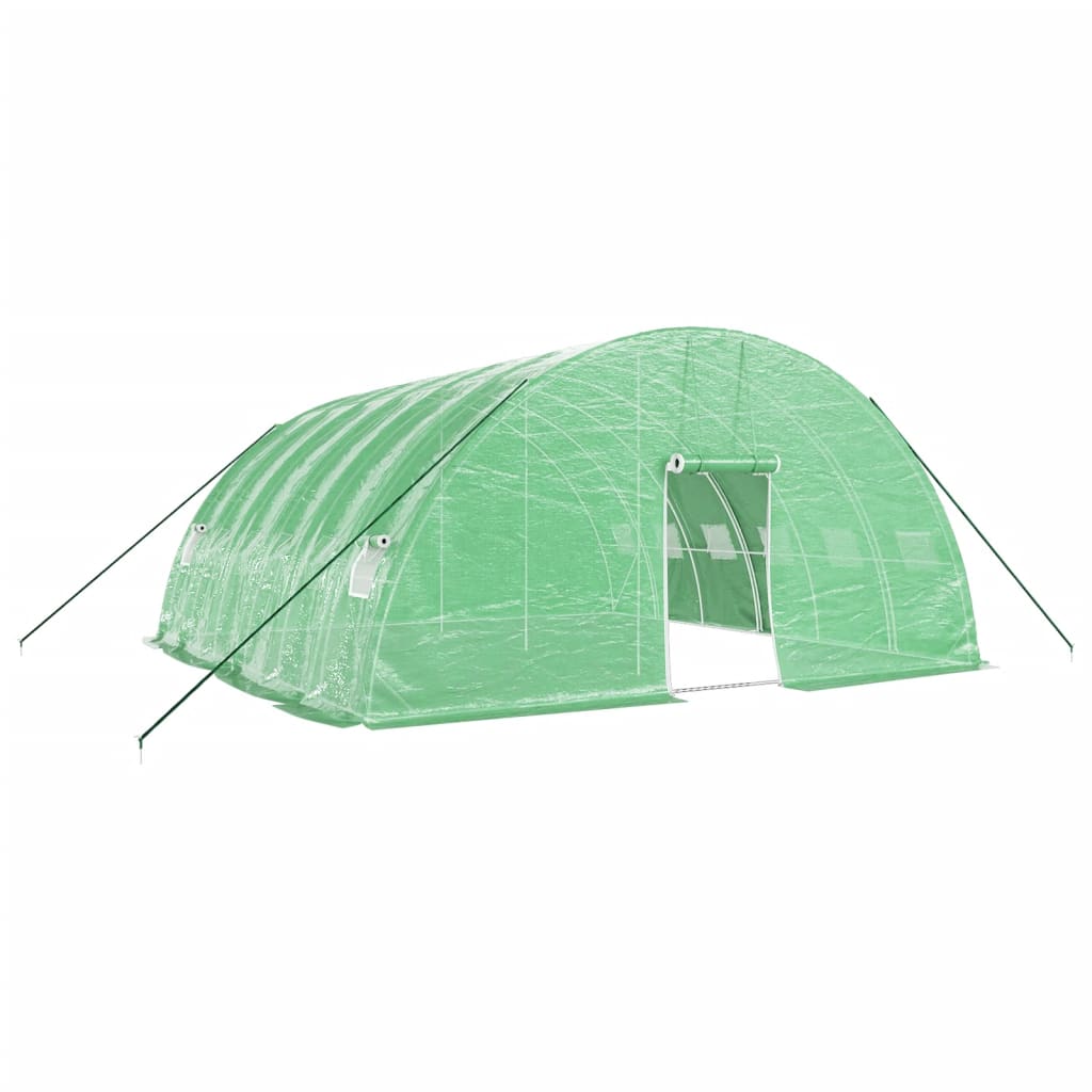 Vidaxl Tuinkas mit Stahlrahmen 36 m² 6x6x2,85 m Grün