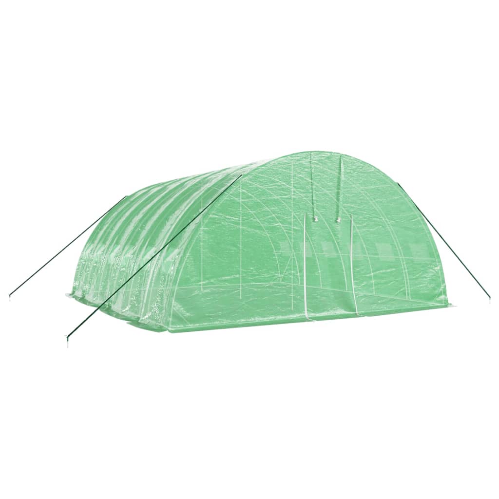 Vidaxl Tuinkas mit Stahlrahmen 36 m² 6x6x2,85 m Grün