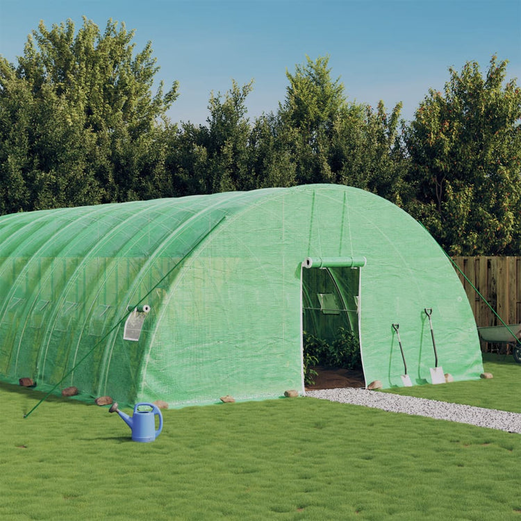 Vidaxl Tuinkas mit Stahlrahmen 36 m² 6x6x2,85 m Grün