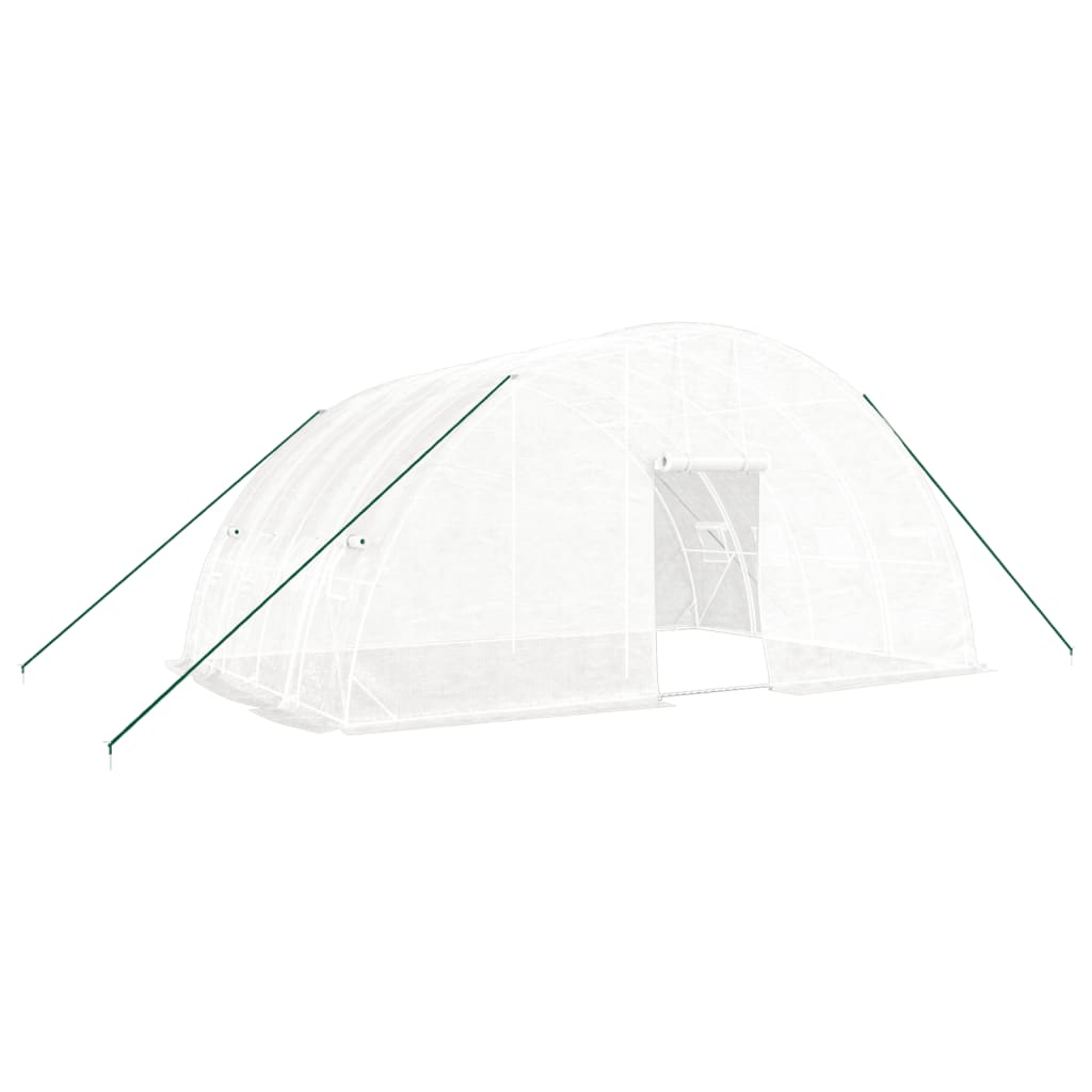 Vidaxl Tuinkas mit Stahlrahmen 24 m² 6x4x2,85 m Weiß