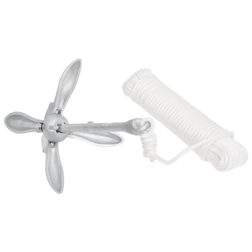 Vidaxl mit Seil faltbar 4 kg thermisch verzinktes Gusseisen