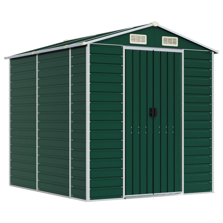 Vidaxl Garden Shed 191x215x198 cm verzinkter Stahlgrün