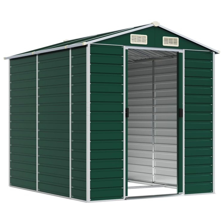 Vidaxl Garden Shed 191x215x198 cm verzinkter Stahlgrün