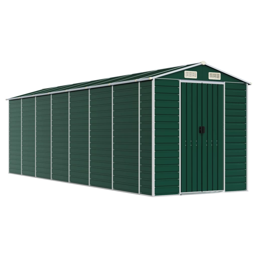 Vidaxl Garden Shed 191x640x198 cm verzinkter Stahlgrün