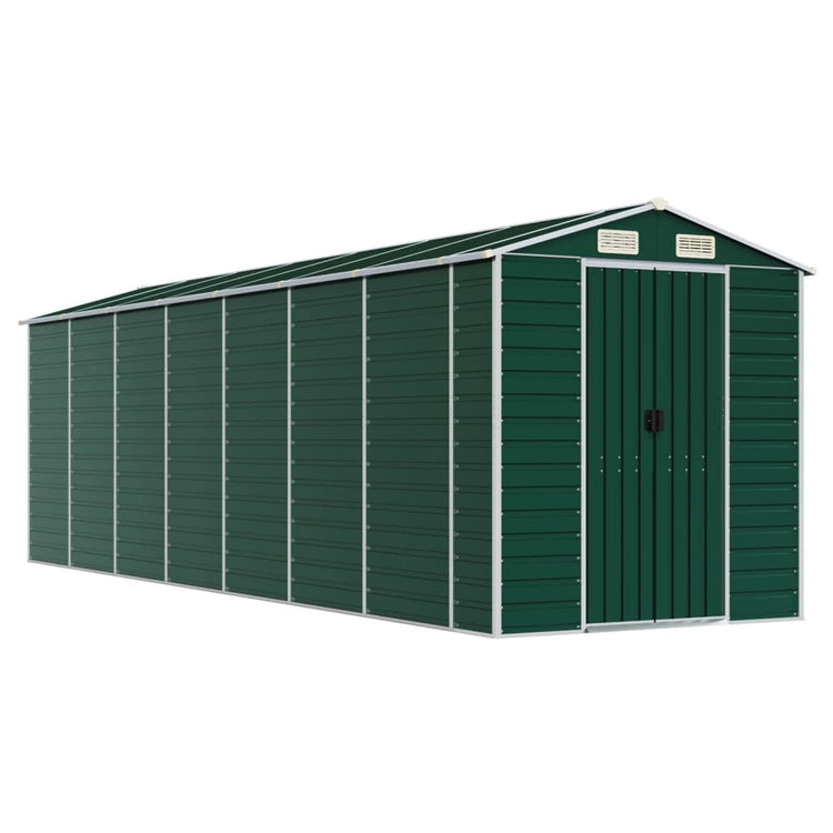 Vidaxl Garden Shed 191x640x198 cm verzinkter Stahlgrün