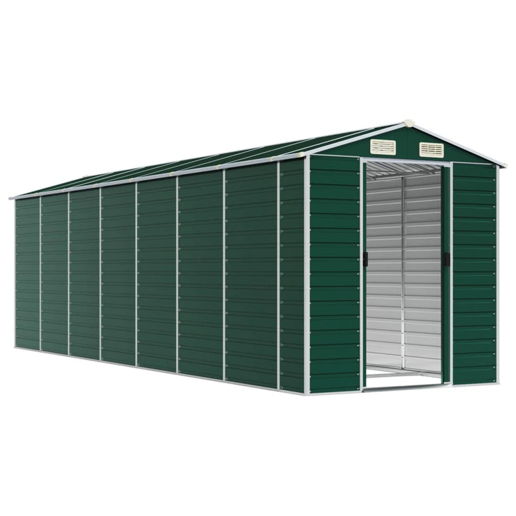 Vidaxl Garden Shed 191x640x198 cm verzinkter Stahlgrün