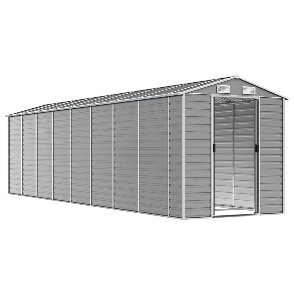 Vidaxl Garden Shed 191x725x198 cm verzinkter Stahl hellgrau