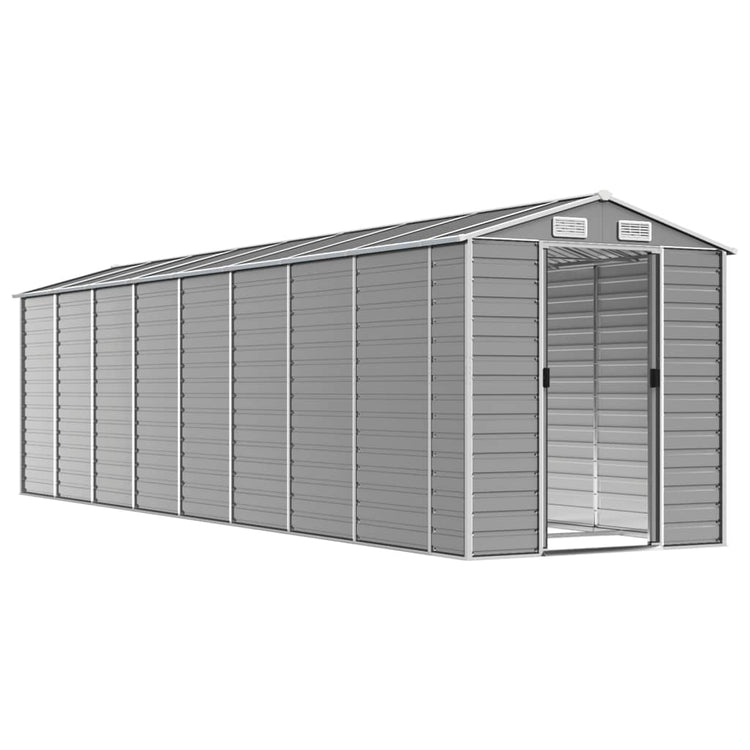 Vidaxl Garden Shed 191x725x198 cm verzinkter Stahl hellgrau