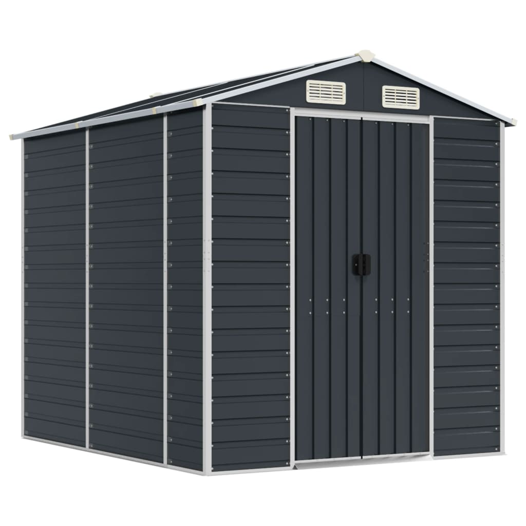Vidaxl Garden Shed 191x215x198 cm verzinkter Stahl -Anthrazit -gelöscht