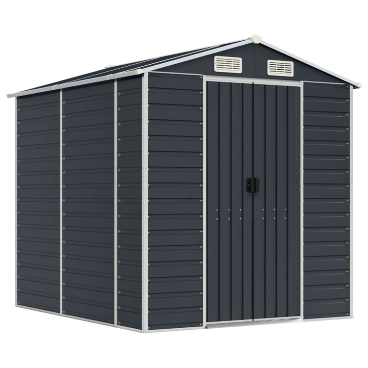 Vidaxl Garden Shed 191x215x198 cm verzinkter Stahl -Anthrazit -gelöscht