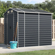 Vidaxl Garden Shed 191x215x198 cm verzinkter Stahl -Anthrazit -gelöscht - afbeelding 1