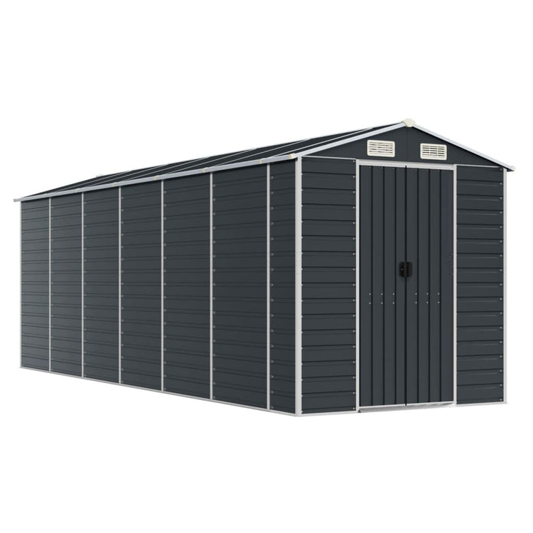 Vidaxl Garden Shed 191x555x198 cm verzinkter Stahl -Anthrazit -gelöscht