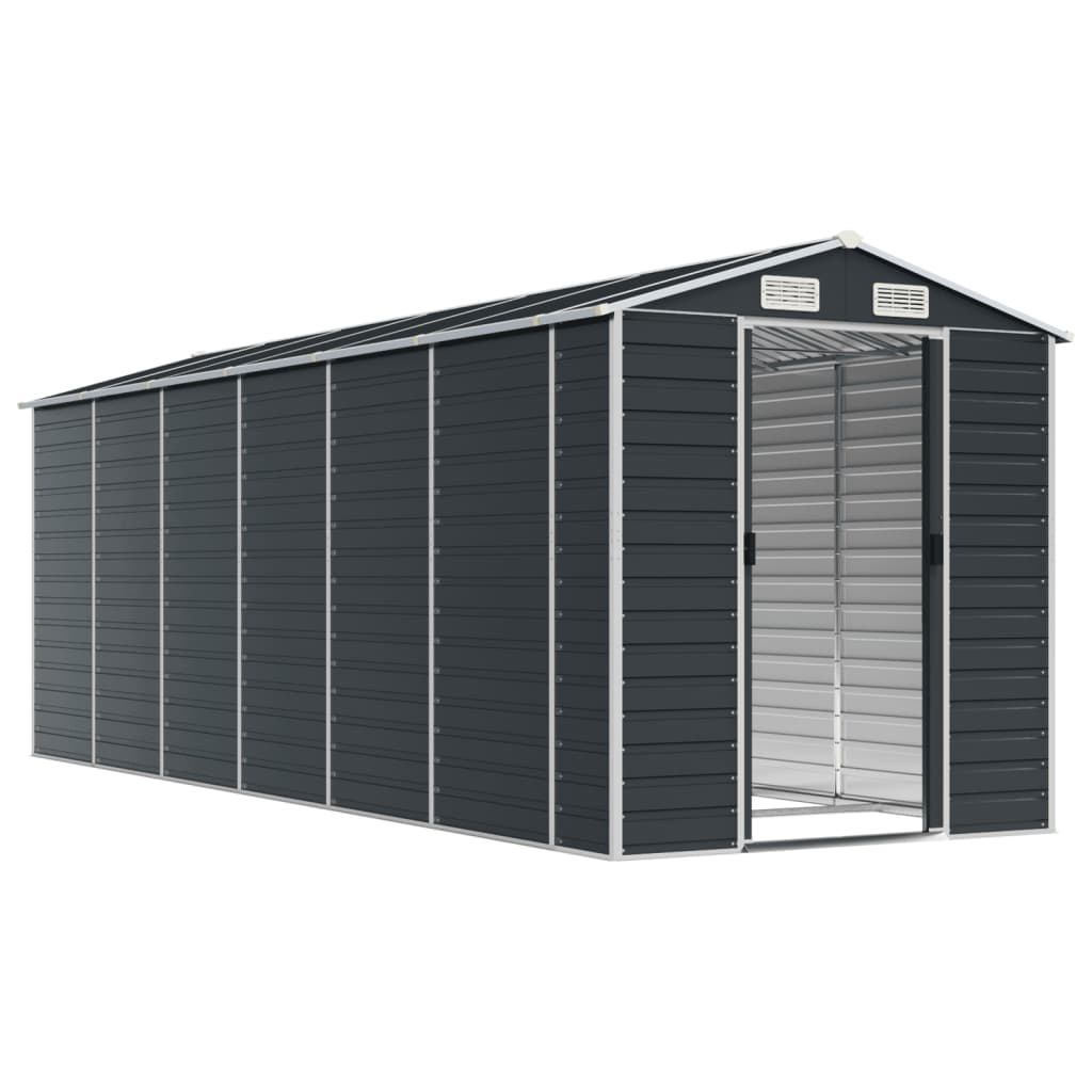 Vidaxl Garden Shed 191x555x198 cm verzinkter Stahl -Anthrazit -gelöscht