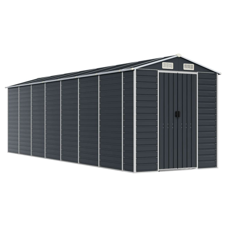 Vidaxl Garden Shed 191x640x198 cm verzinkter Stahl -Anthrazit -gelöscht