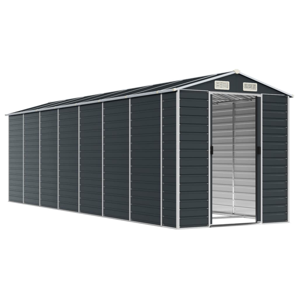 Vidaxl Garden Shed 191x640x198 cm verzinkter Stahl -Anthrazit -gelöscht